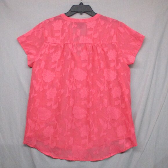 Torrid Floral Sheer Tunic Top Pink Women Size | 00 - Picture 8 of 11